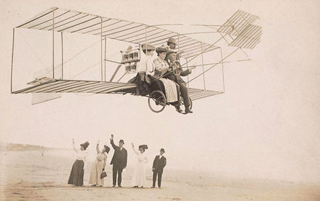 Vintage Postcard Flying Machine
