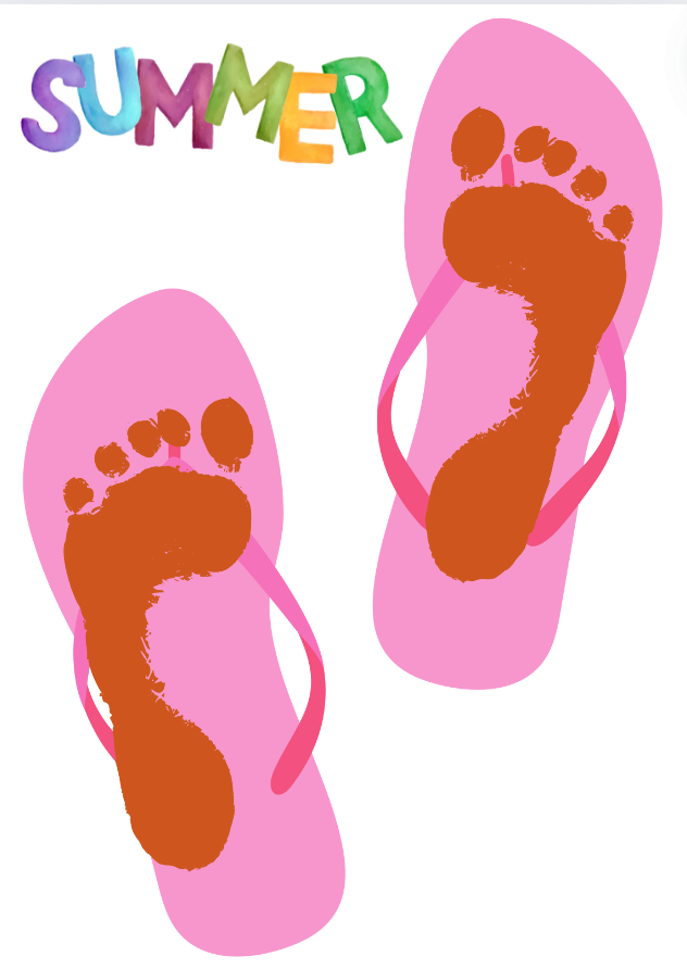 Summer Foot Prints Template