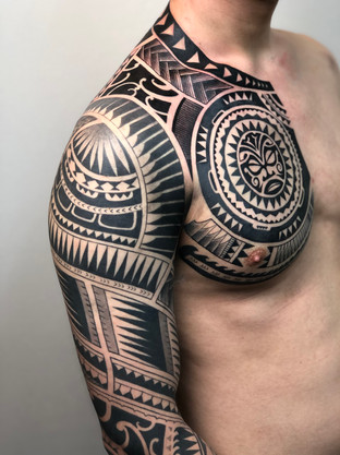 tribal tattoo maximum color ink st albert maori sleeve