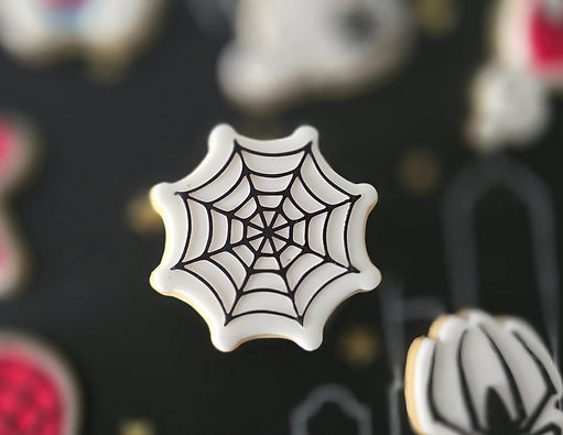 Custom birthday cookies Melbourne - spide web.jpg