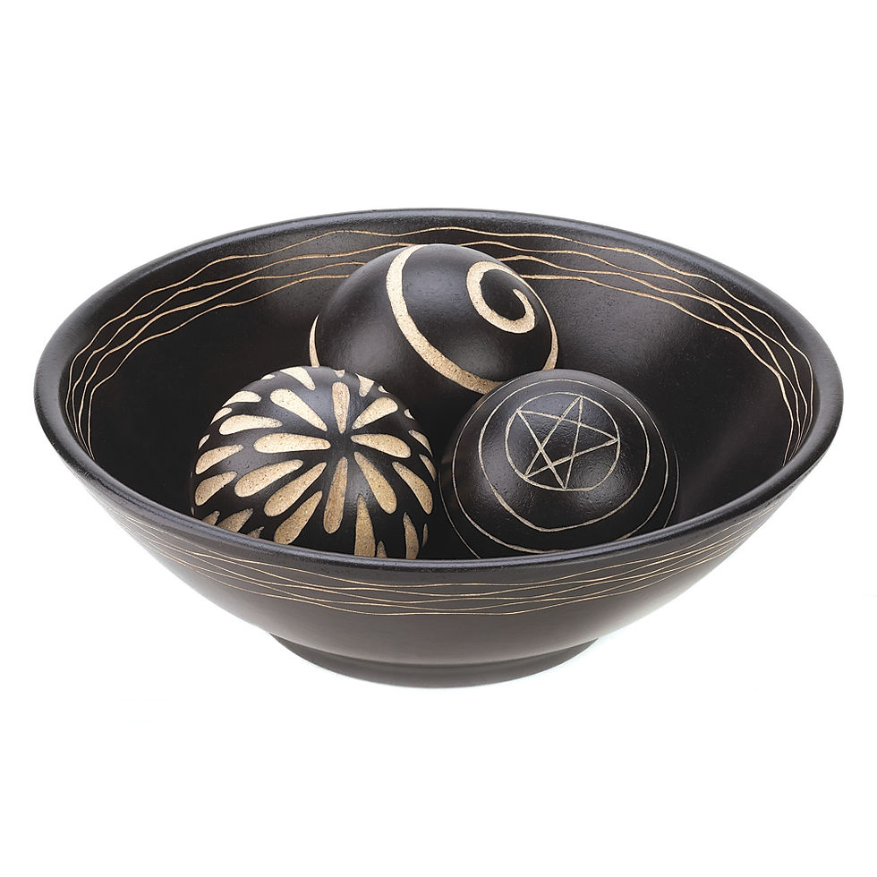 Artisan Bowl w/ Decorative Balls
