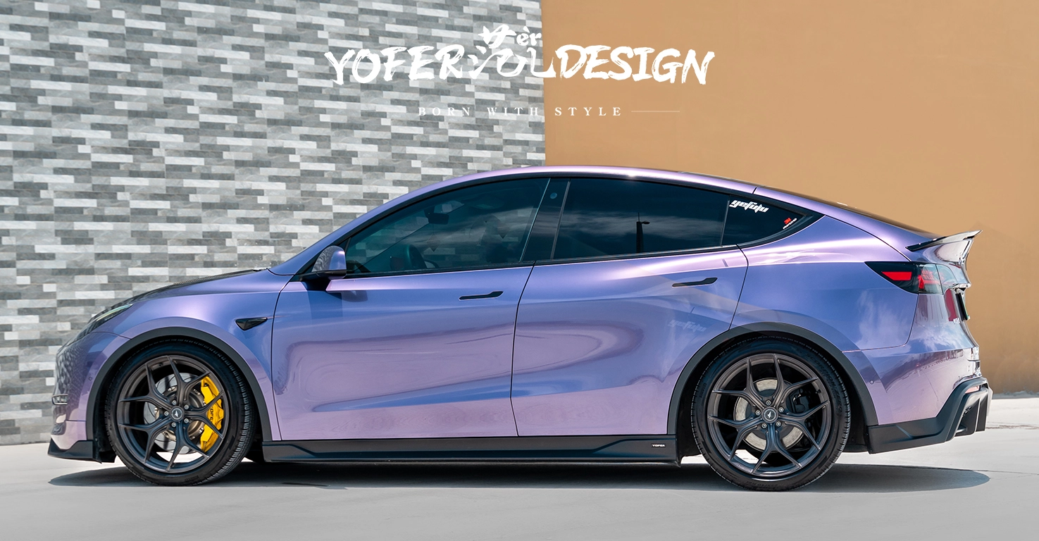 Tesla Model Y 2021 MAX Body Kit Side Skirts View