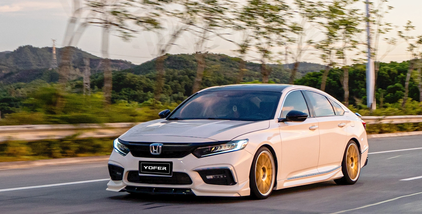 Honda Inspire 2019 Body Kit Side Skirts Front View