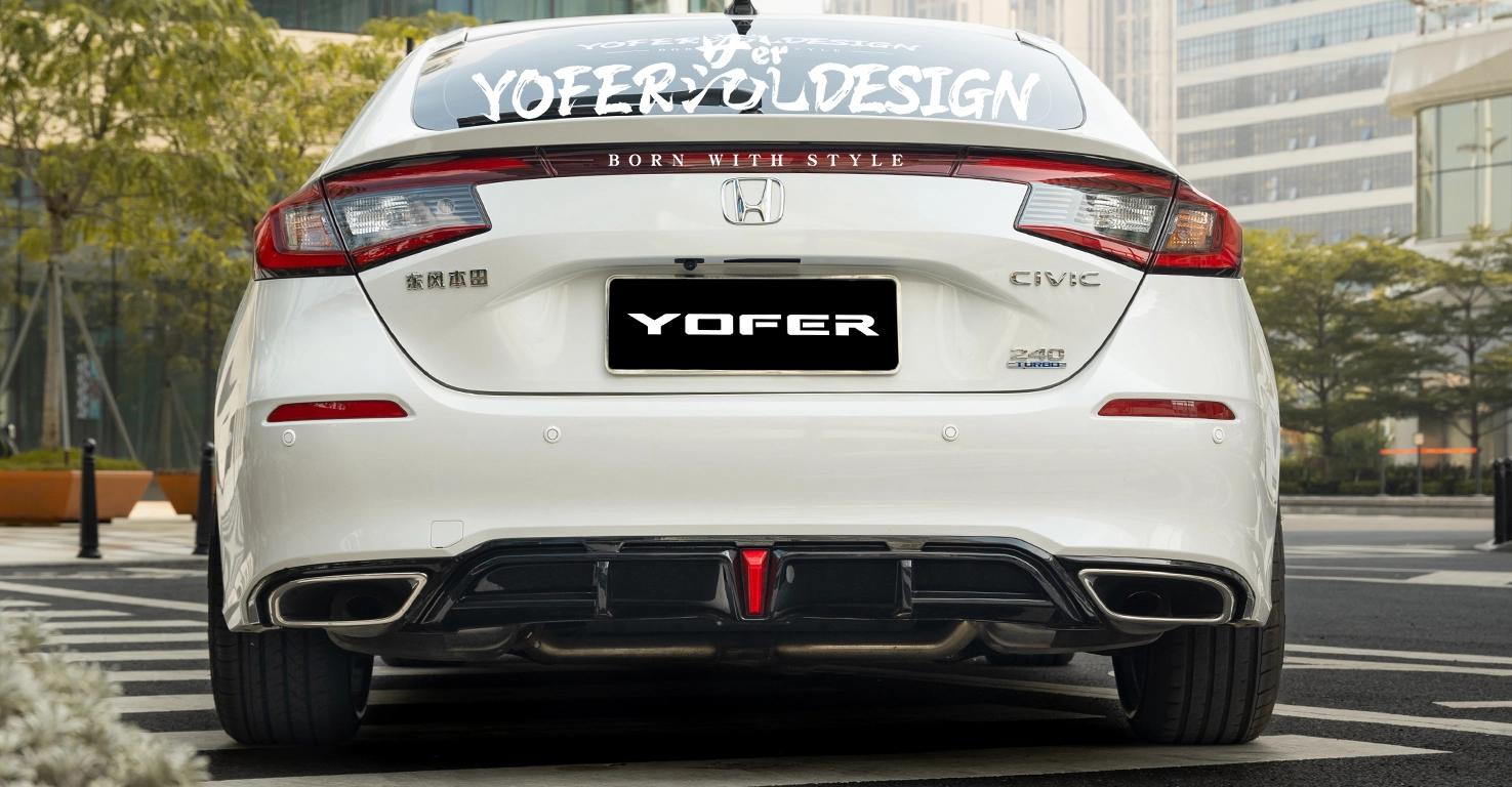 Honda Civic Hatchback 11th Gen 2021 Body Kit Rear Diffusor