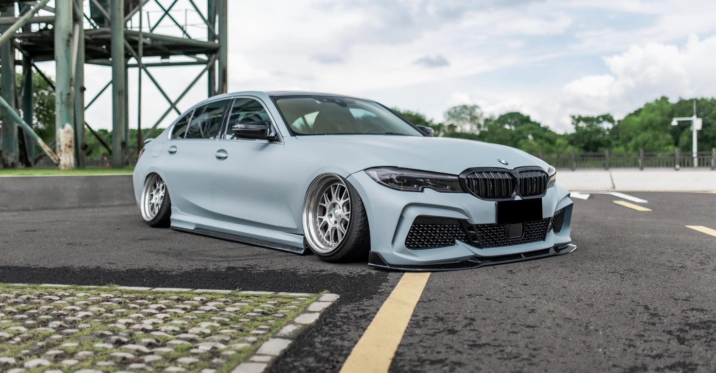 BMW 3 Series G20 2019 Body Kit Style B Front Diffuser View