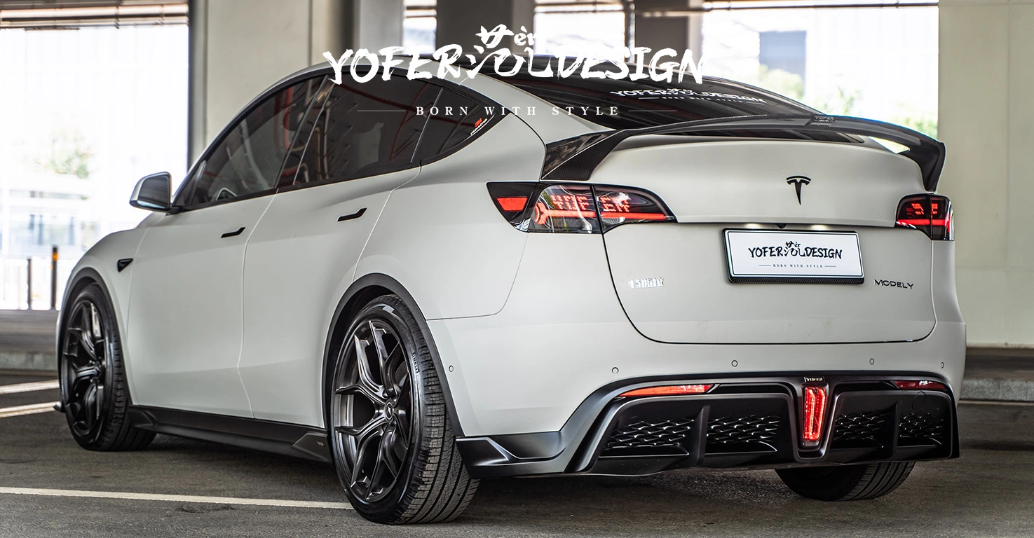 Tesla Model Y 2021 PRO Body Kit Rear Diffuser View