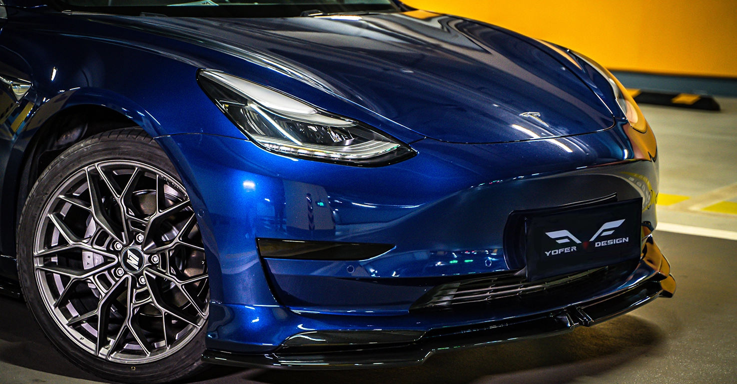 Tesla Model 3 2019 Body Kit Front Lip View