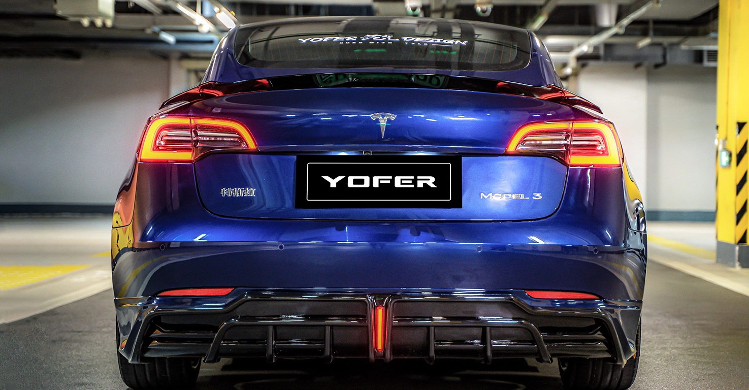 Tesla Model 3 2019 Body Kit Rear View