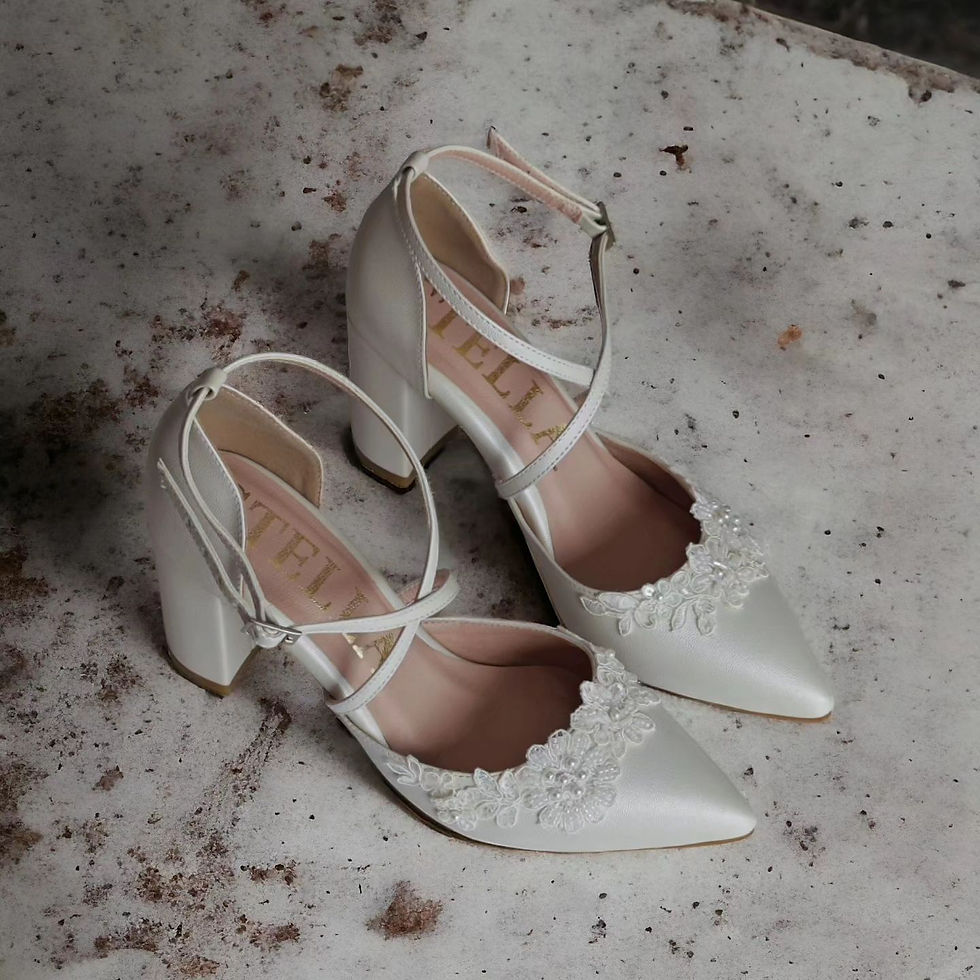 Miniatura: Zapatos de Novia con encaje 