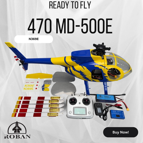 ロビトロニック　スカルペル　1/18 ラジコン 470 RTF MD-500E N369E 5 blade | Roban Model