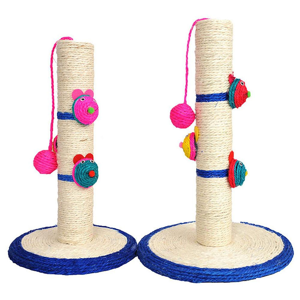 Thumbnail: Cat Scratching Post with Round Base and Toy Ball