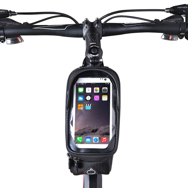 Thumbnail: 6.5 Inch Touch Screen water resistant bike frame bag Bicycle Top tube bag