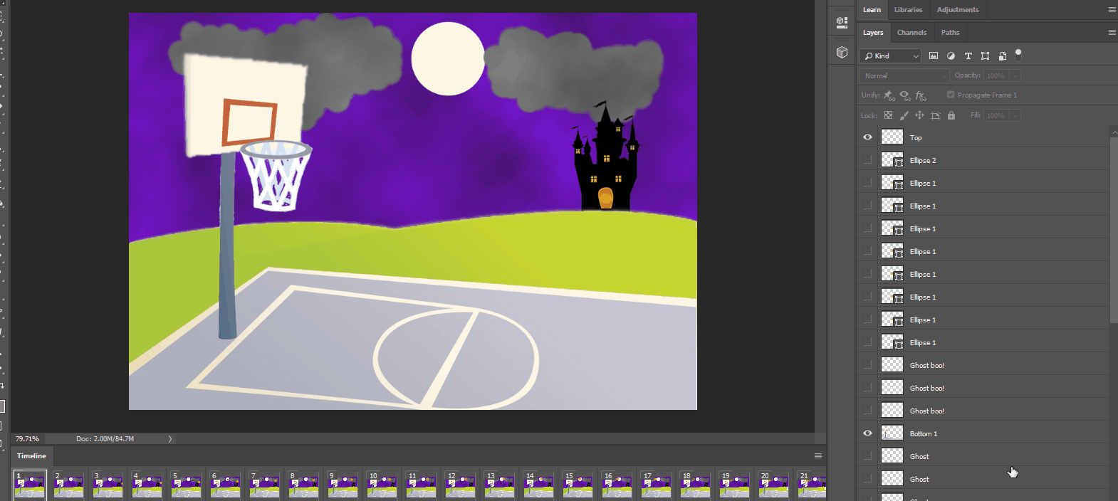 SpooOOOooOOOOky Basket ball court GIF.gi