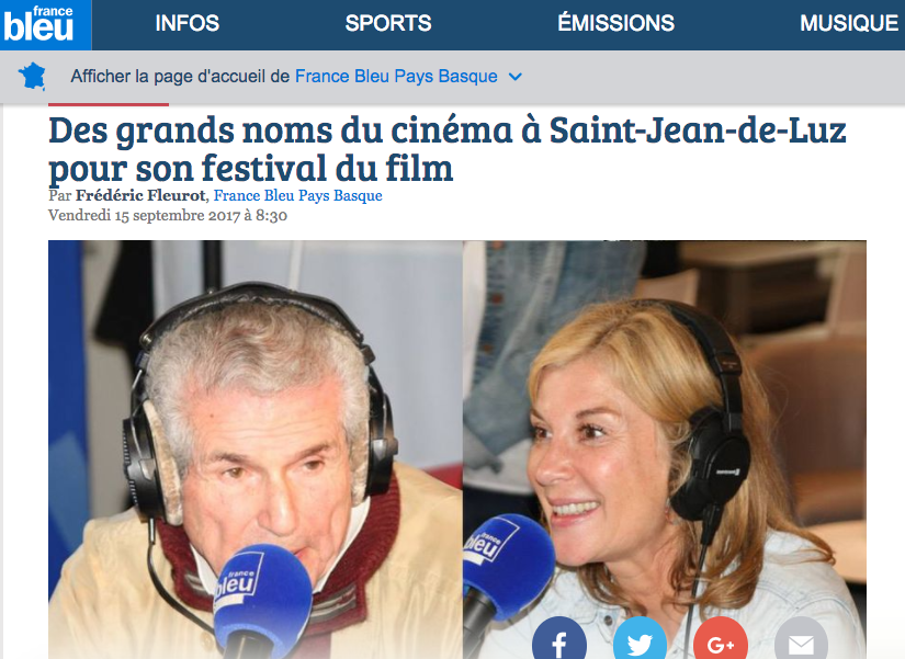 FRANCE BLEU 15 septembre 2017