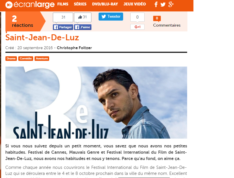 Ecran large du 20/09/16