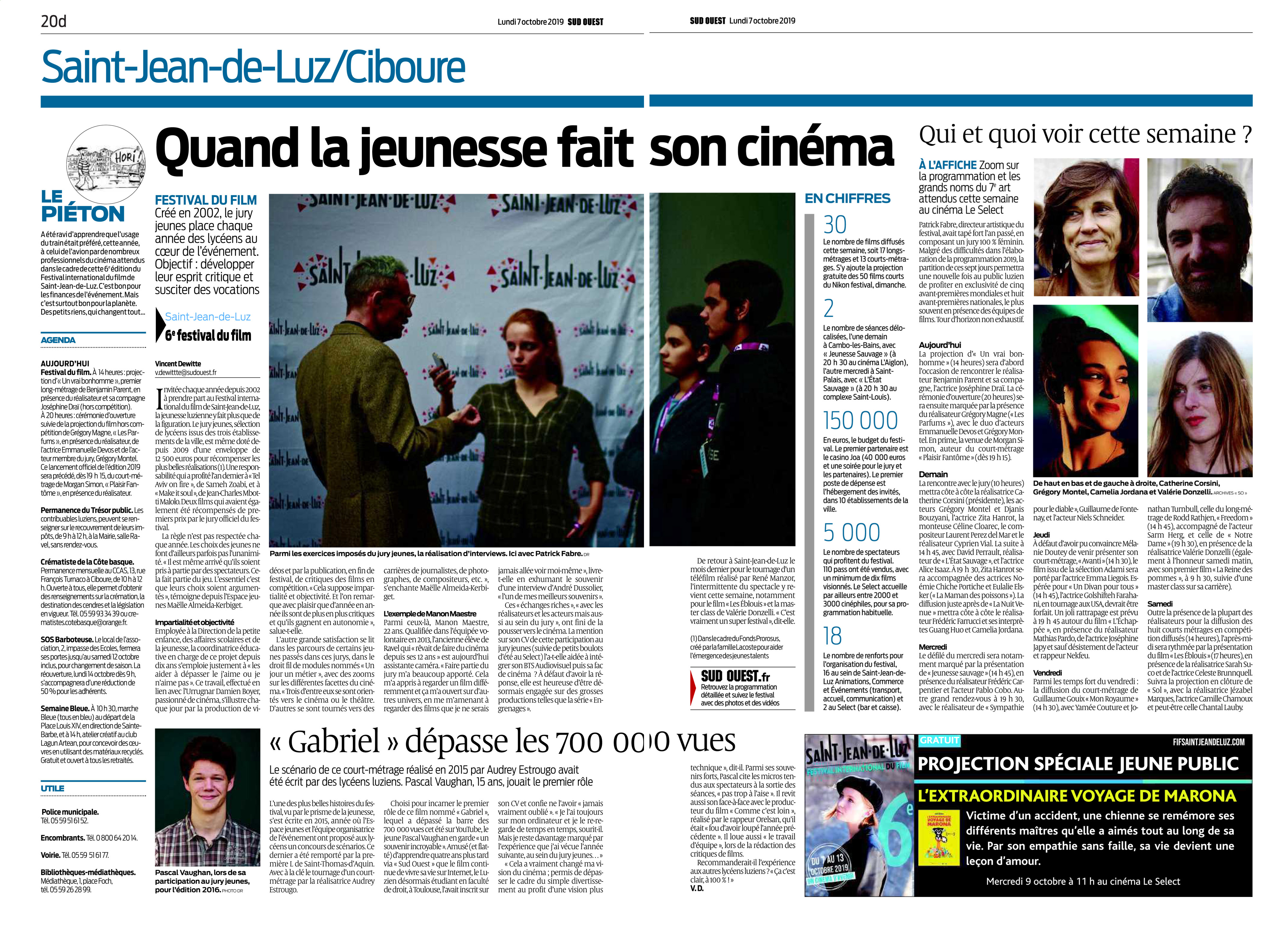 07-10-2019 Sud Ouest Journal