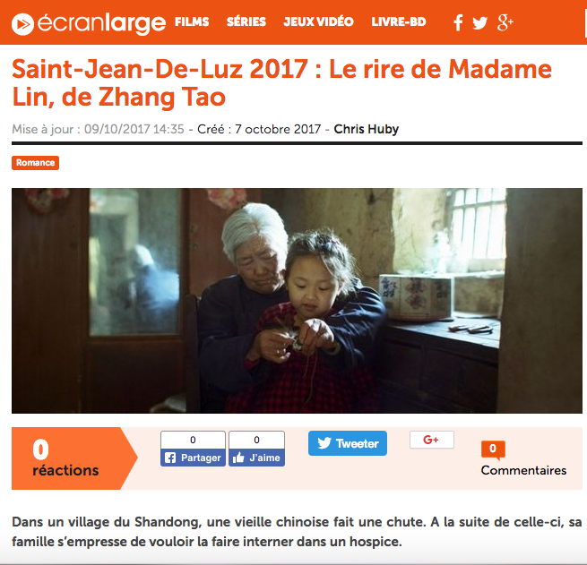 Ecran Large - 7 octobre 2017