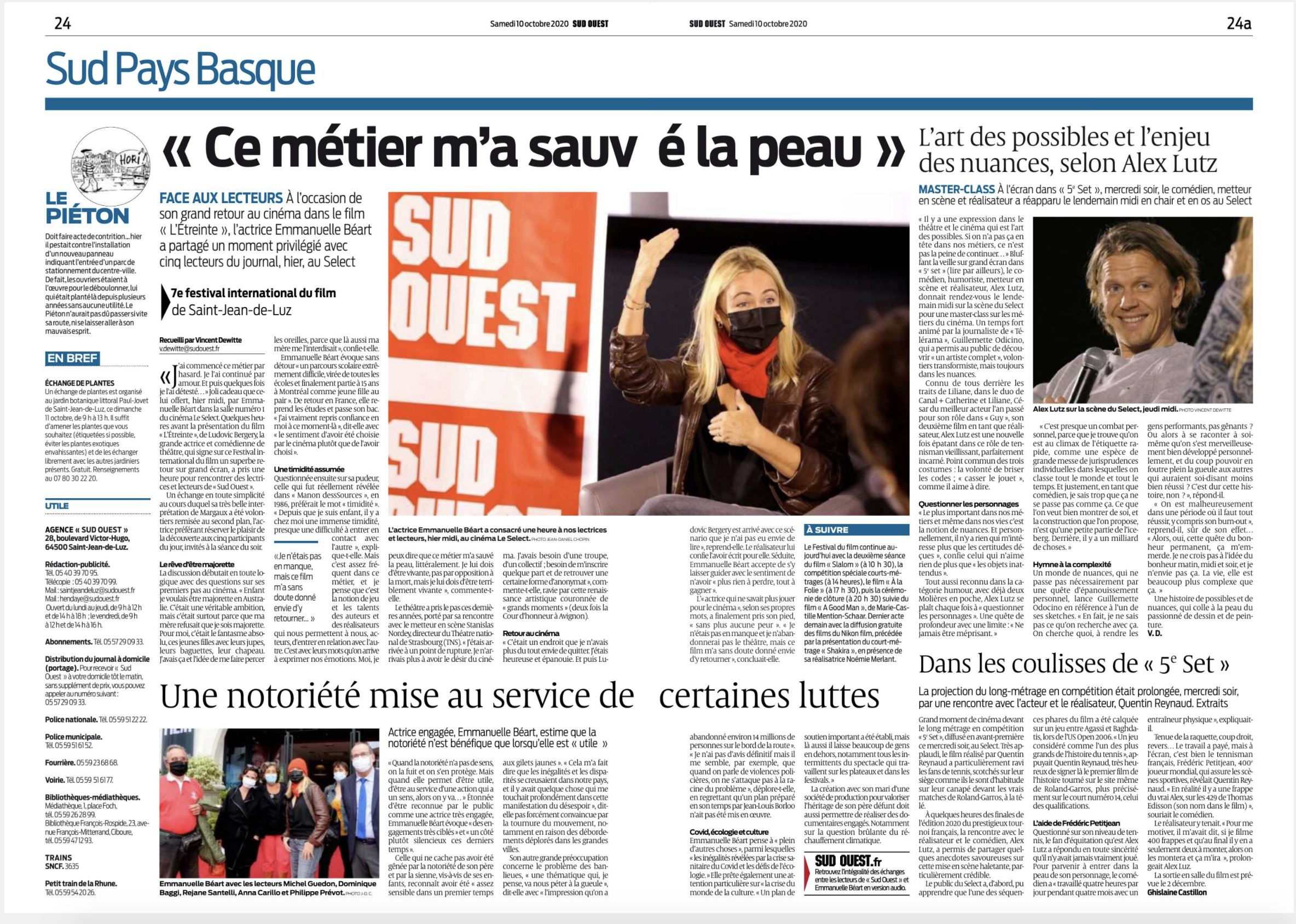 Sud Ouest 10-10-20