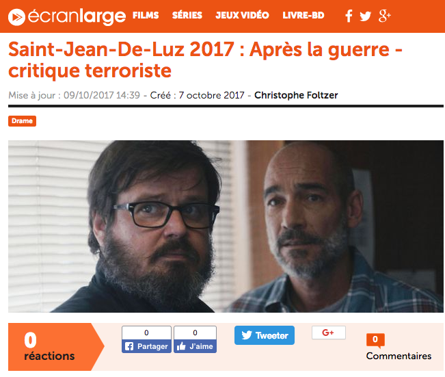 Ecran Large - 7 octobre 2017