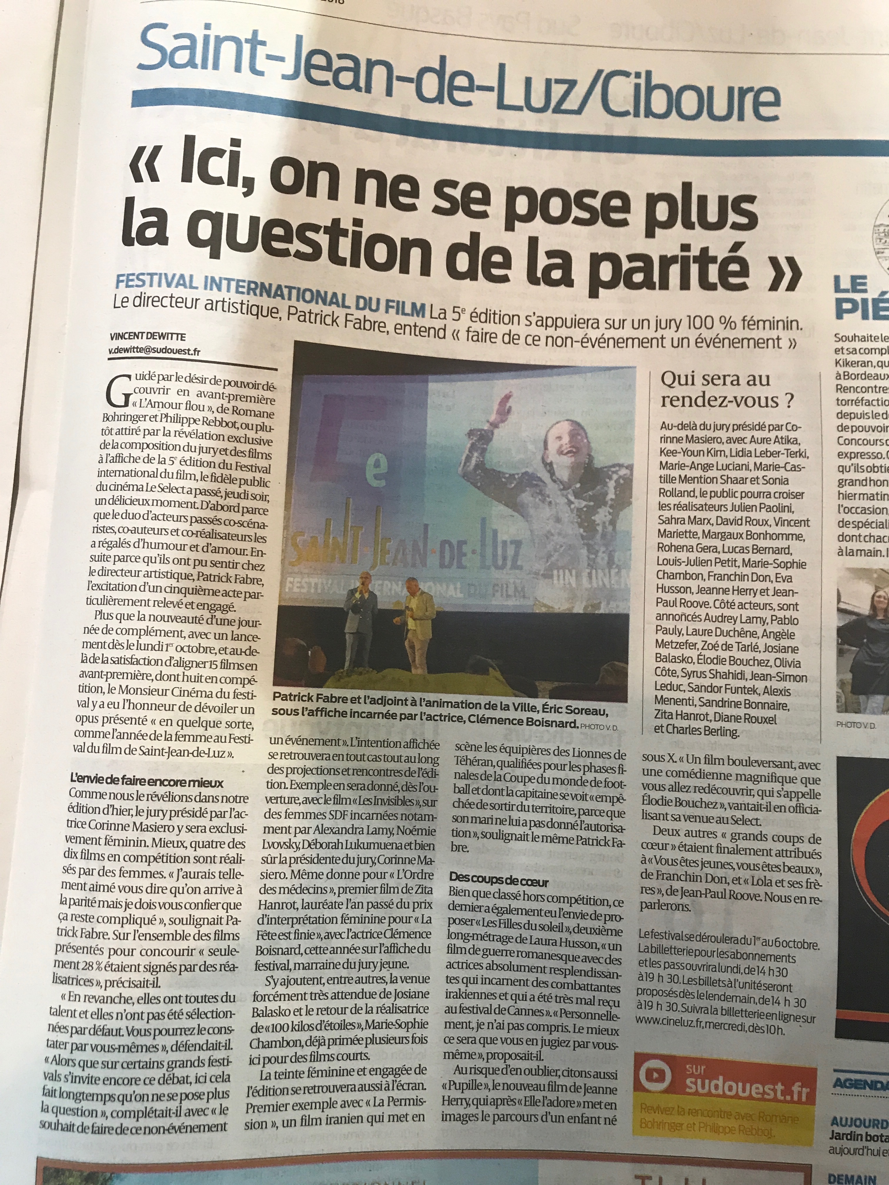 15-09-2018 Sud Ouest