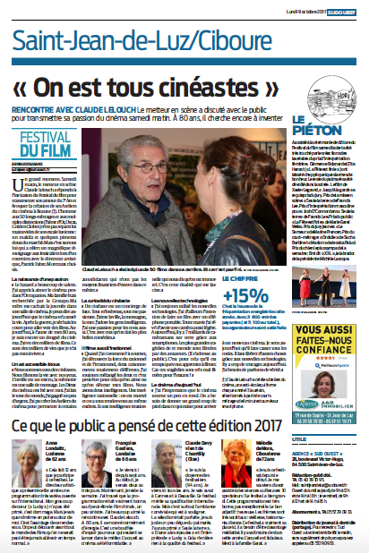 Sud Ouest - 9 octobre 2017