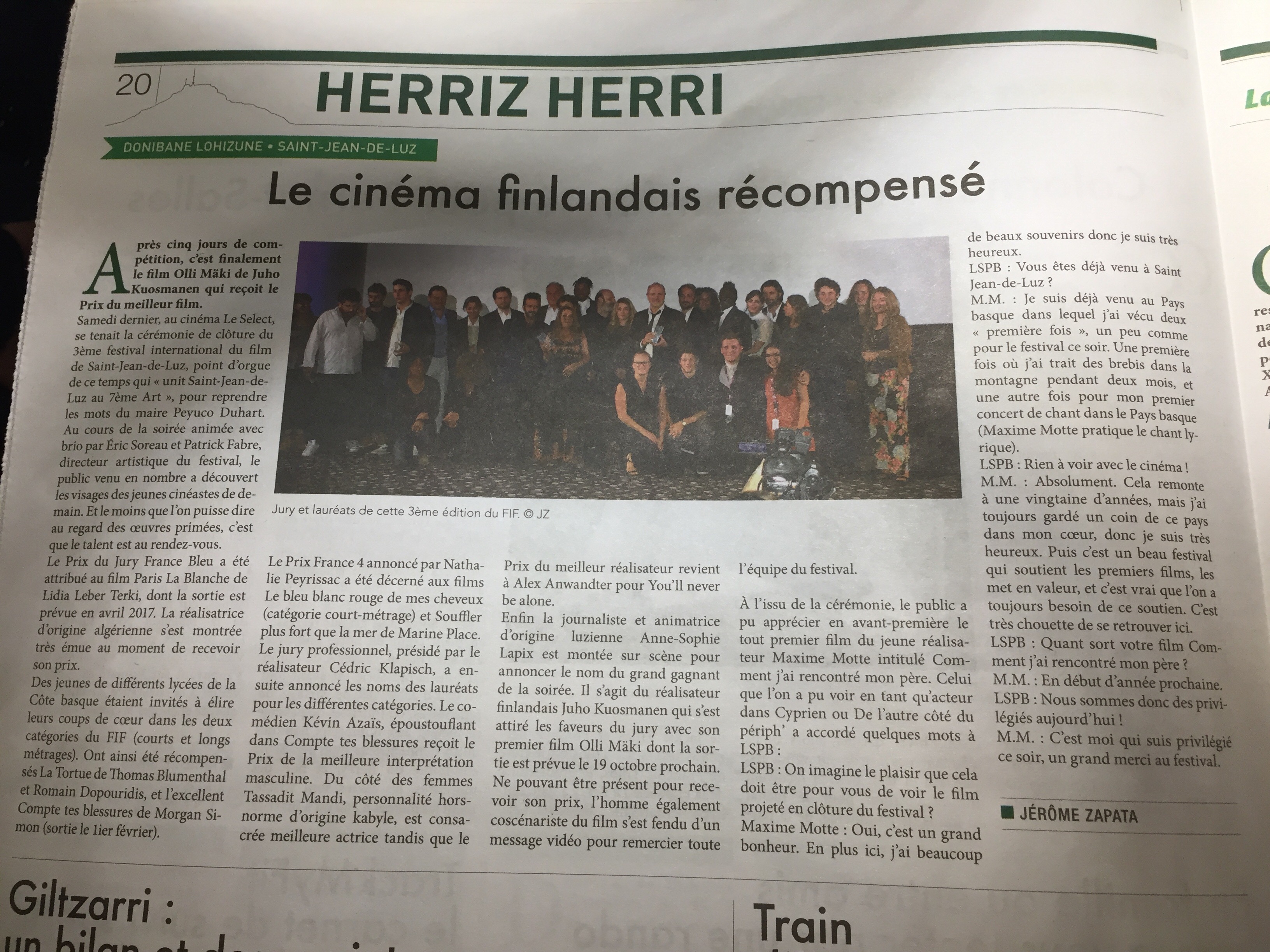 La semaine du Pays Basque 14/10/2016