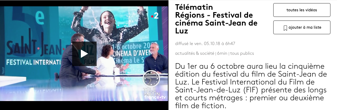 05-10-2018 Télé Matin (France 2)