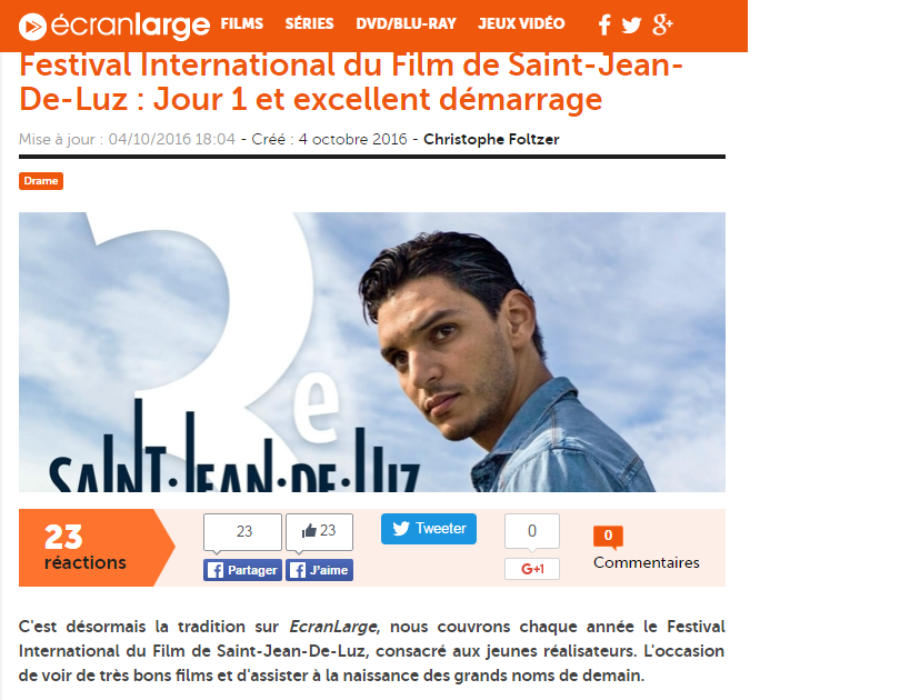 Ecran large du 04/10/16