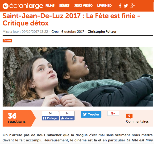 Ecran large - 6 octobre 2017