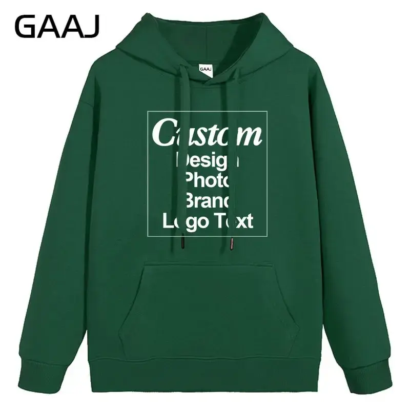 Thumbnail: High Quality Custom Hoodie Cotton Sweatshirt Print Embroidery Brand Logo Text