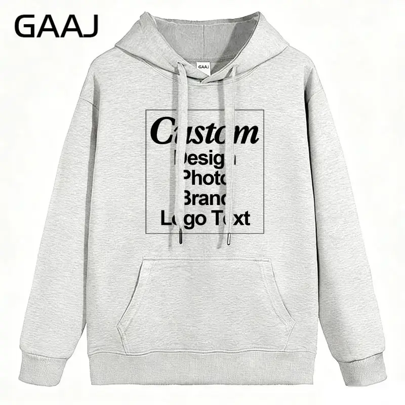 Thumbnail: High Quality Custom Hoodie Cotton Sweatshirt Print Embroidery Brand Logo Text