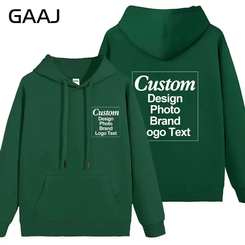 Thumbnail: High Quality Custom Hoodie Cotton Sweatshirt Print Embroidery Brand Logo Text