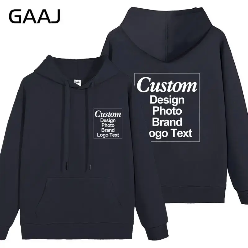 Thumbnail: High Quality Custom Hoodie Cotton Sweatshirt Print Embroidery Brand Logo Text