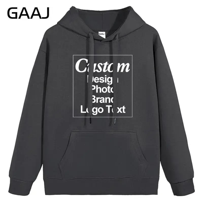 Thumbnail: High Quality Custom Hoodie Cotton Sweatshirt Print Embroidery Brand Logo Text