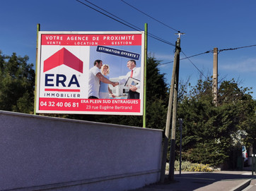 Panneau affichage publicitaire immobilier - Agence immobilière ERA Plein Sud