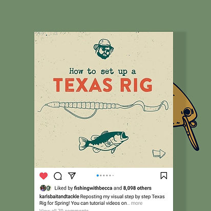 Example of educational fishing tip for Instagram