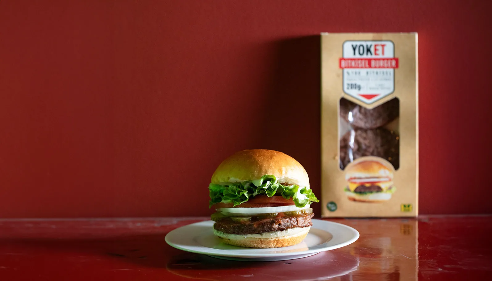 YOKET bitkisel burger ve burger köftesi paketi