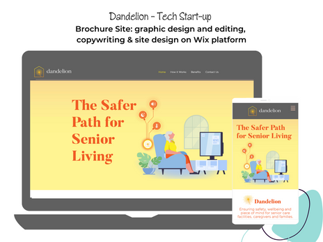 Brochure Site: graphic design and editing, 
copywriting & site design on Wix platform