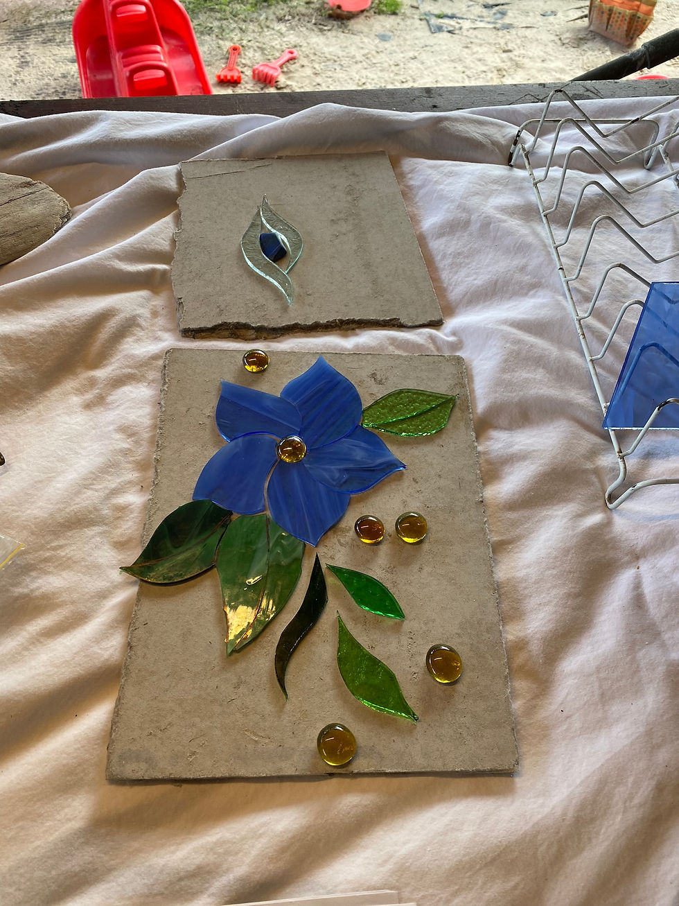 Thumbnail: Blue Flower with Glass Glob buds