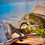 Thumbnail: Amber Dragonfly with iridized glass wings