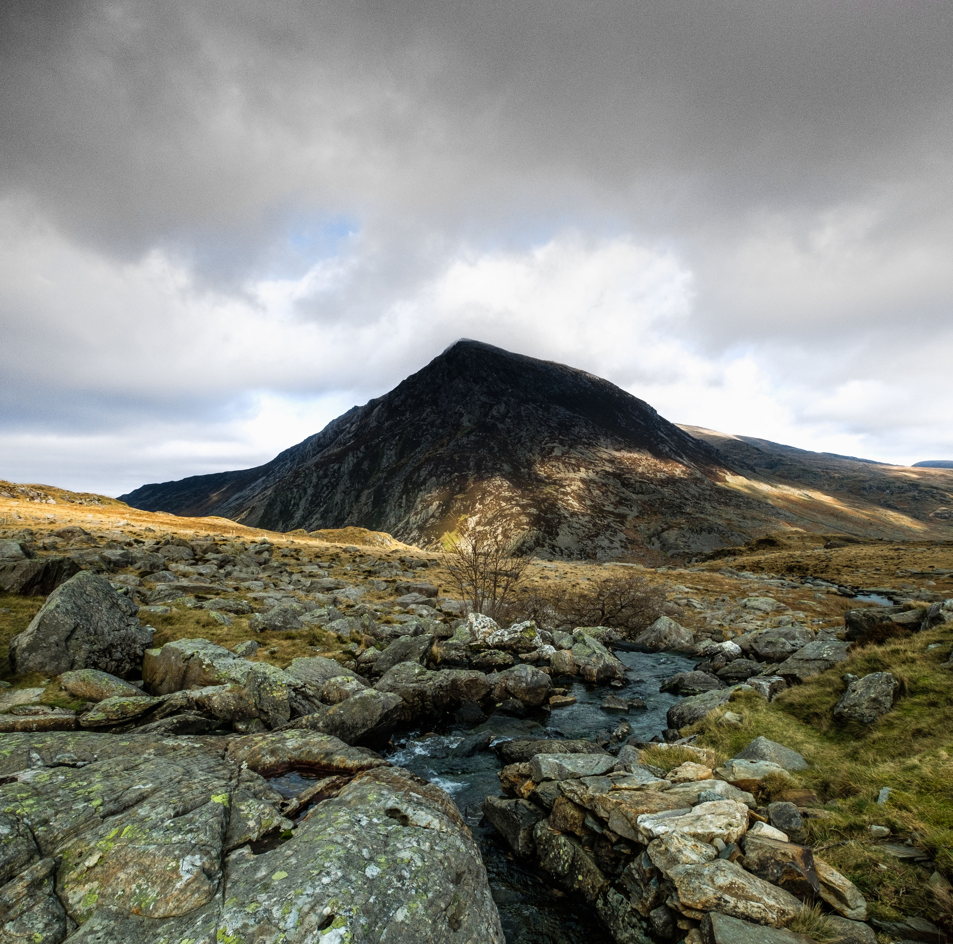 WINTER SUNSHINE ON PEN YR OLE WEN Square