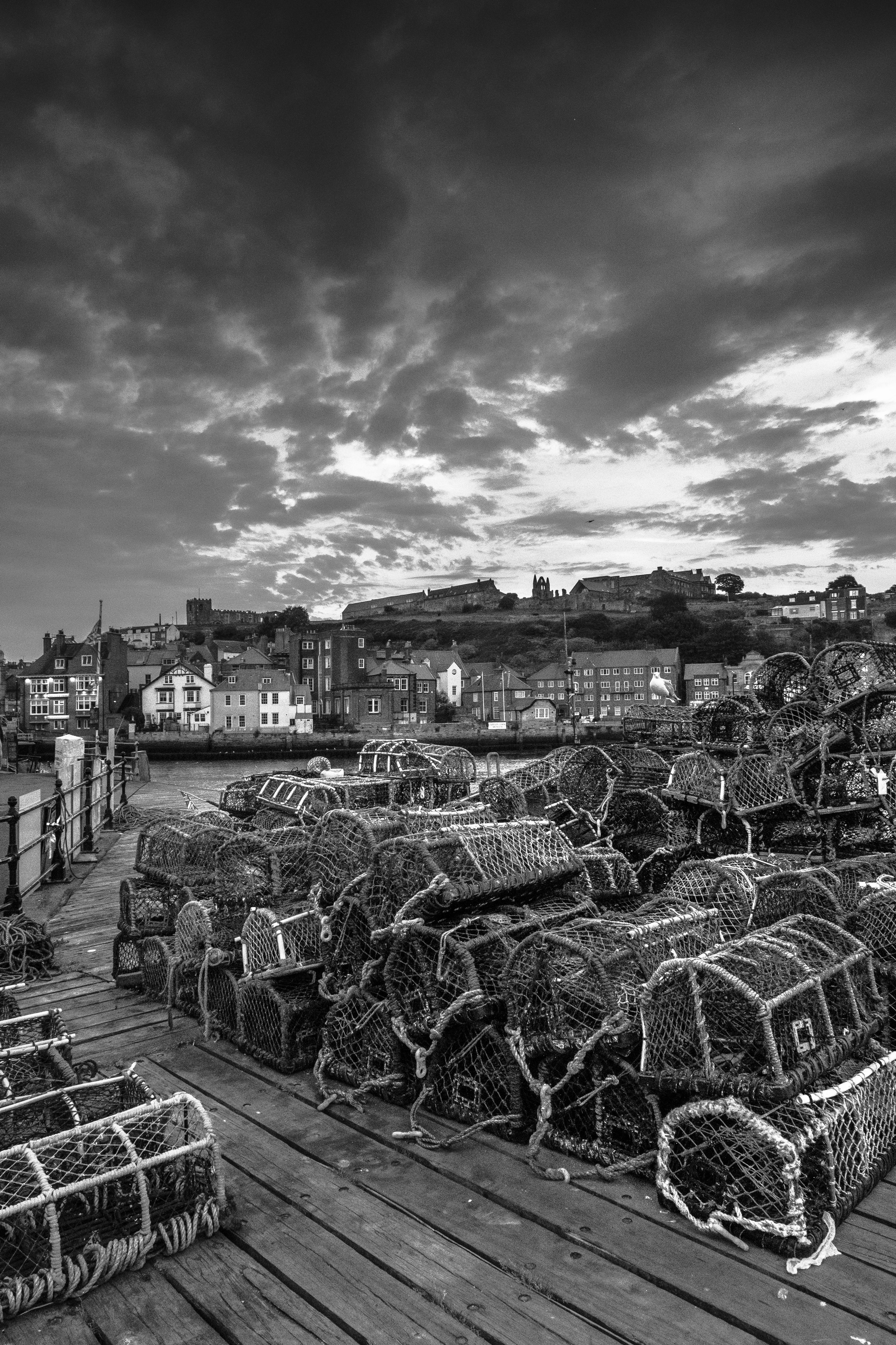 WHITBY LOBSTER POTS, NORTH YORKSHIRE. Mono