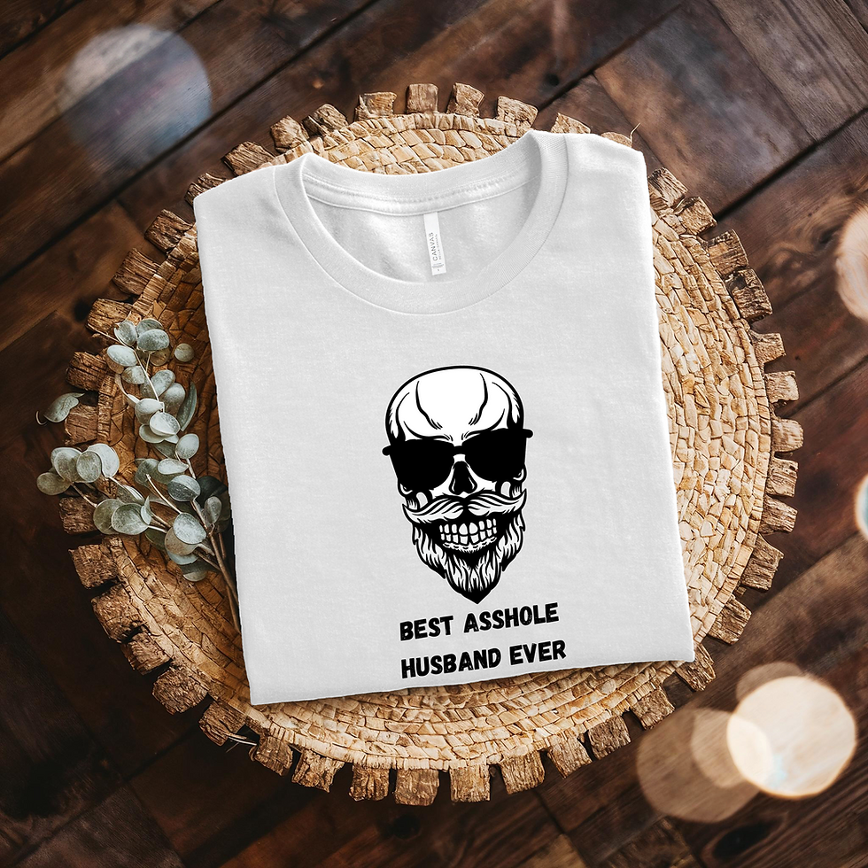 T-Shirt mit Schriftzug Best Asshole Husband Ever Geschenk zum Jahrestag Paar Tshirt