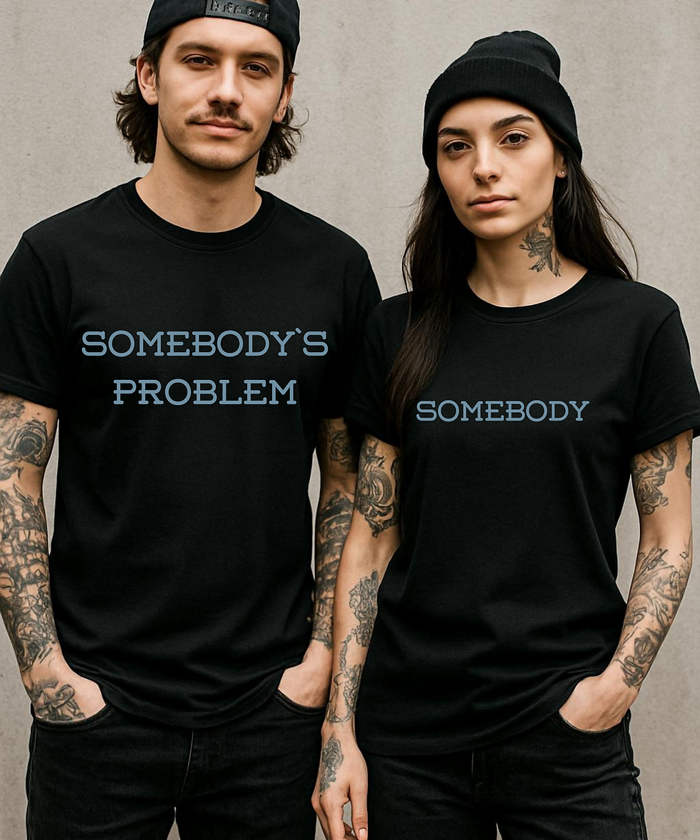 Couple T-Shirts Paar T-Shirts mit Spruch in den Farben Schwarz und Weiß