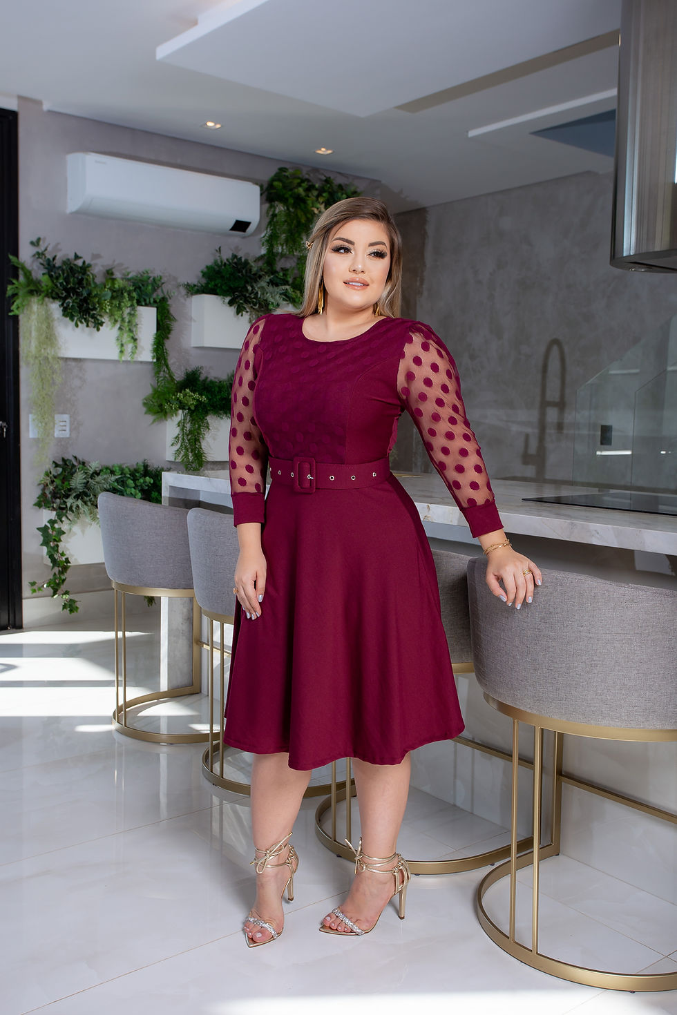 Vestido Merari Marsala