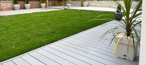 artificial grass - decking