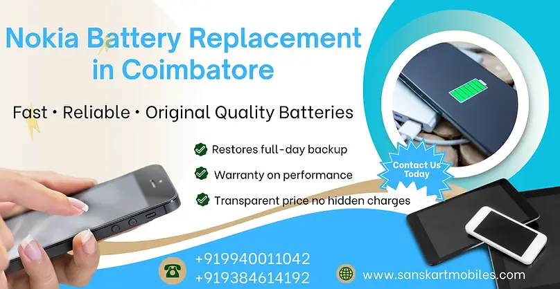 Nokia C2 2nd Edition Battery Replacement in Coimbatore