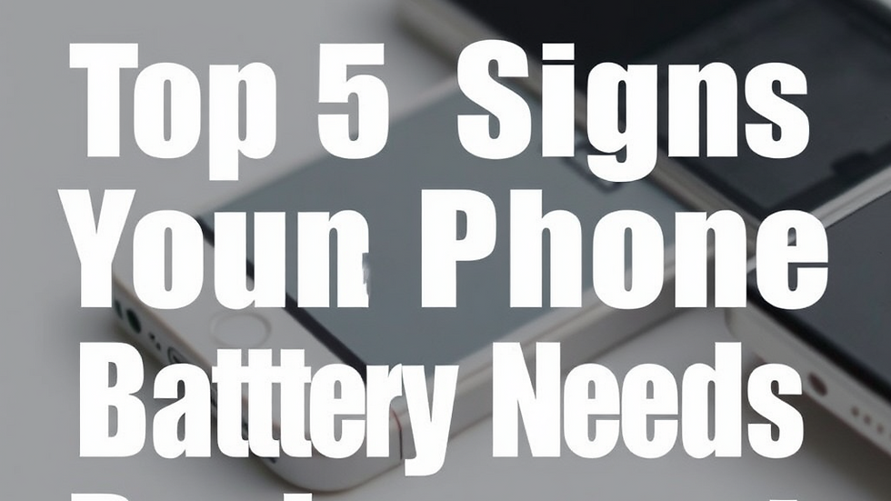 Mobile Battery Issues: 5 Signs You Need a Replacement