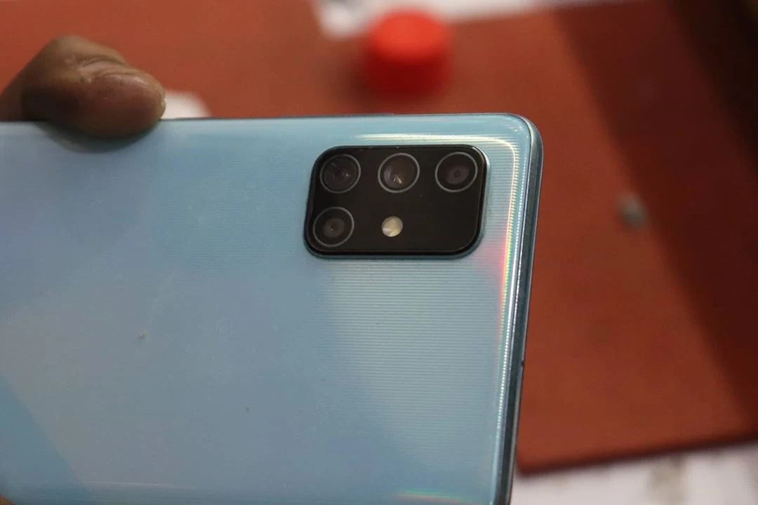 Samsung phone's rear camera with four lenses
