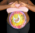belly painting Sunset